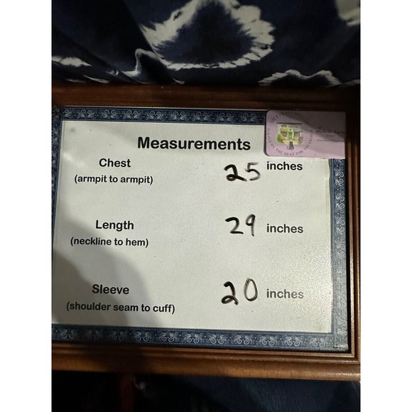 Michael Michael Kors size XL navy tie dye gathered hem and cuffs long sleeve top - Picture 11 of 11